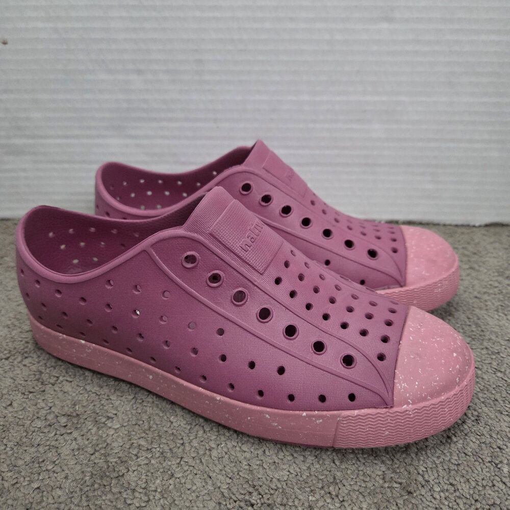 Native Jefferson Fashion Sneaker Water Shoe Slip On Pink Size 3